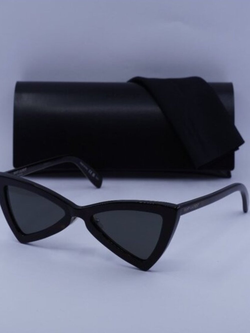 Saint Laurent SL207 JERRY 006 Cat Eye Sunglasses - Dark Havana/Grey